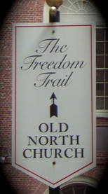 You can visit Old North Church along the Freedom Trail in Boston.